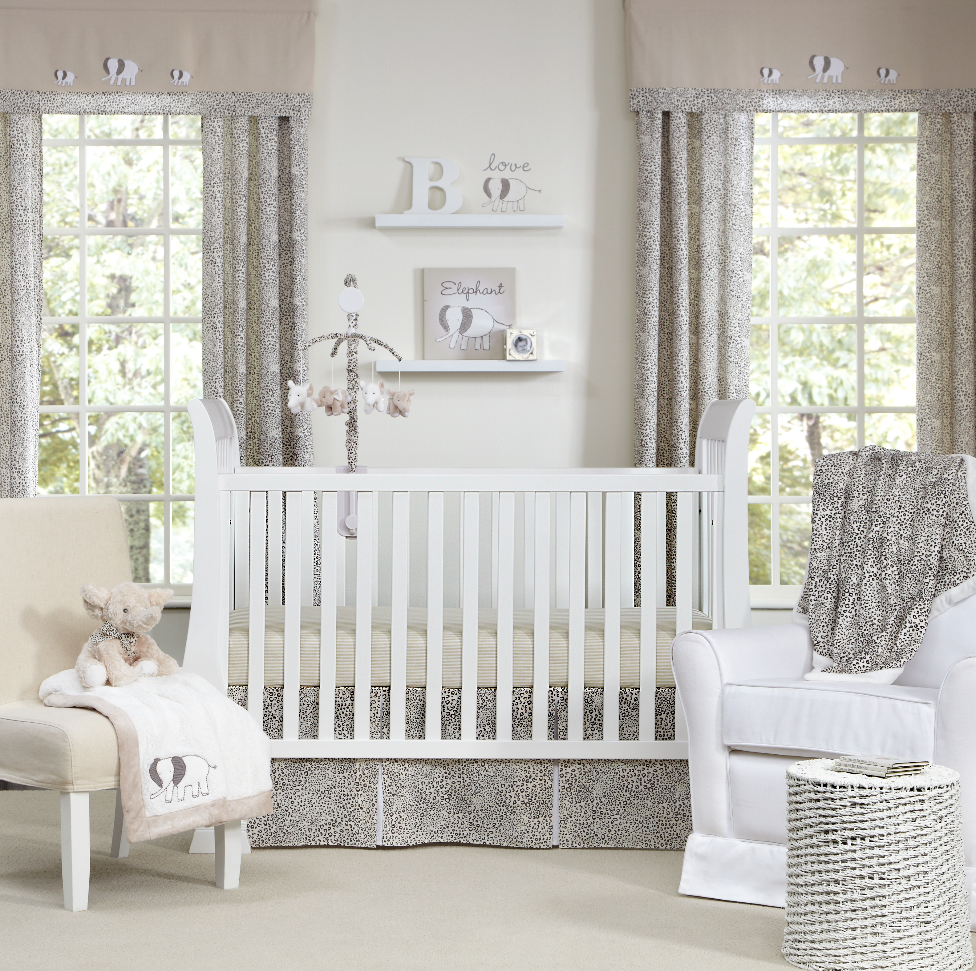 White Themed And Clean White Themed Baby Girl And Boy Nursery Idea Involving Neutral Modern Crib Bedding With Grey Skirt Kids Room  Inspirational Modern Crib Bedding With Lovely Color Combination