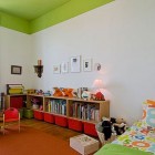 Bedroom Design Room Colorful Bedroom Design In Kids Room Area With Orange And Red Pillows Beside Storage Feat All Of Accessories Completed The Room Decoration Artistic High Ceiling Decorating In Bright Room Interior Style 