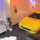 Car In Ferrari Comfortable Car In Home Yellow Ferrari Design Interior For Garage Space With Minimalist And Contemporary Furniture Ideas Dream Homes Fascinating Home With Modern Garage Plans For Urban People Living Space