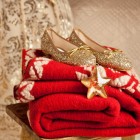 Deco Zara Christmas Comfortable Decor Zara Blanket For Christmas With Red And White Wool To Hit Golden Cloth And Items Put Around It Decoration Inspiring Christmas Decorations To Make An Exciting Winter Holiday