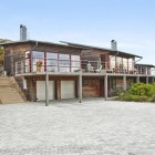 Courtyard Mixed Entry Concrete Courtyard Mixed With Wooden Entry Staircase On Luxurious Countryside Villa In Torslanda Freshen With Greenish Plants Dream Homes Stunning Modern Countryside Home Applying Rustic Style