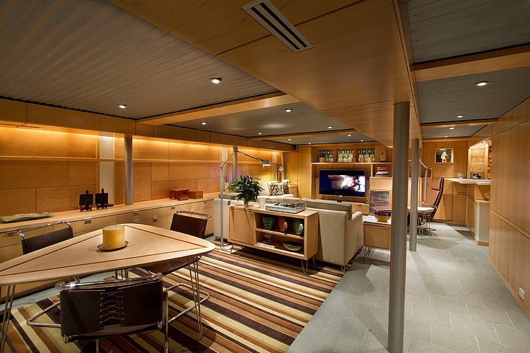 Basement Renovation Collaborative Cool Basement Renovation Princeton Design Collaborative In Kitchen Area Showing Cream Table And Dark Chairs Decor Interior Design Elegant Basement With Impressive Living Sofas And Nice Coffee Tables