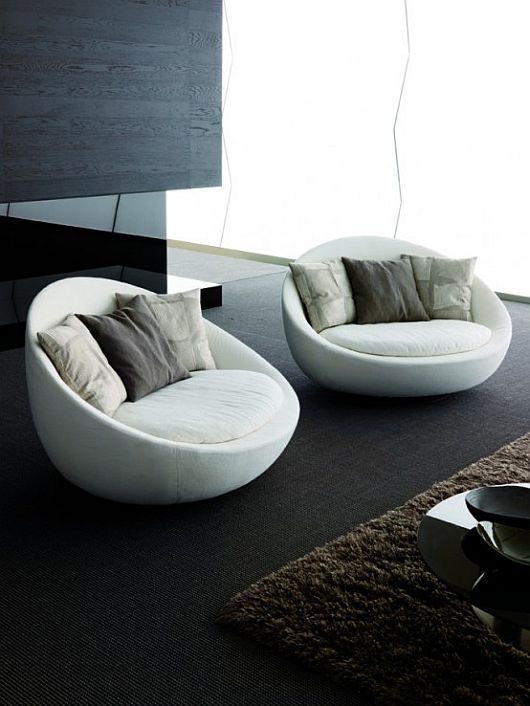 Design Makes Jai Cozy Design Makes Lacoon By Jai Jalan Stylish With Suede White Cover And Grayish Cushions Cover Living Room Lovely Oval Modern Furniture For Casual Living Room Design