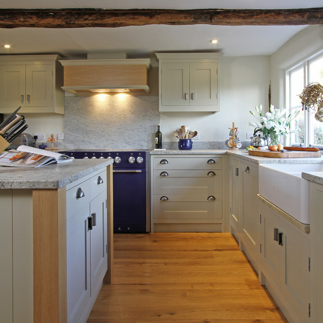 Kitchen Design Oak Cozy Kitchen Design Applied Natural Oak Floor And White Kitchen Cupboards Paint Also Granite Countertop With Beams Ceiling Kitchens  Fantastic Kitchen Cupboards Paint Ideas With Chic Cupboards Arrangements