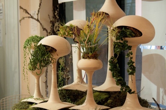 Alien Plant Shapped Creative Alien Plant With Unique Shaped Pots And Equipped With Artificial Grasses Suits For Indoor Decoration Decoration  Refreshing Indoor Plants Decoration For Stylish Interior Displays