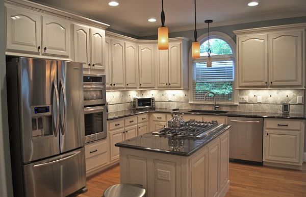 Kitchen Cabinets Finishes Creative Kitchen Cabinets And Faux Finishes With Hub Under The Pendant Lamp In Orange Color Design Ideas Kitchens Candid Kitchen Cabinet Design In Luminous Contemporary Style