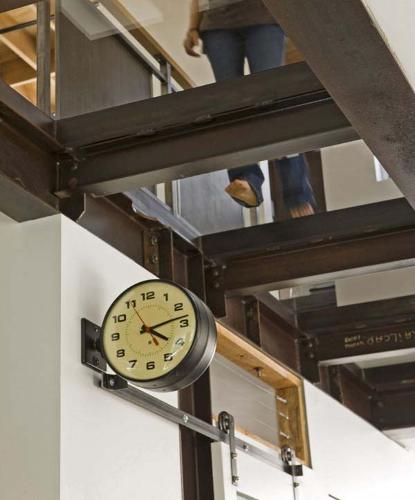 Clock Decor Residence Cute Clock Decor In Cooper Residence Feat Black Rooftop Decor That White Wall Completed The Design Ideas Decoration Amazing Zinc House Design Choice To Show Your Artistic Classes