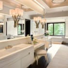 Bathroom Design Cabinet Deluxe Bathroom Design With Wooden Cabinet In Cream Color Under The Math Lamps Shade At The Willoughby Way Residence Interior Design Elegant Rustic House Using Soft Color And Wood Combinations