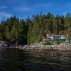 Modern Architectural House Eclectic Modern Architectural Pender Harbour House Surrounded By Leafy Greenery Transparent Glass Wall Trendy Sloping Roof Architecture Stunning Waterfront House With Lush Forest Landscape