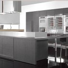 Ultra Modern Decorated Elegant Ultra Modern Kitchen Designs Decorated With Grayish Kitchen Islands And Contemporary Dining Chairs From Tecnocucina Kitchens Elegant Modern Kitchen Design Collections Beautifying Kitchen Interior