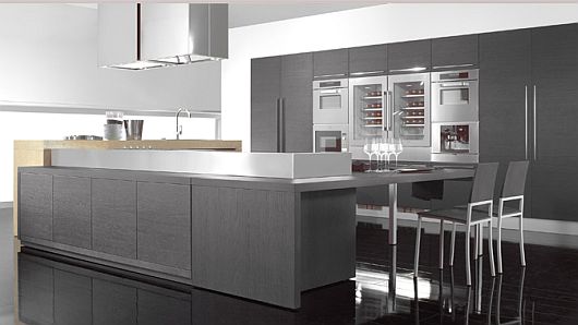 Ultra Modern Decorated Elegant Ultra Modern Kitchen Designs Decorated With Grayish Kitchen Islands And Contemporary Dining Chairs From Tecnocucina Kitchens  Elegant Modern Kitchen Design Collections Beautifying Kitchen Interior