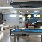 Gaming Space Beverly Enchanting Gaming Space Design In Beverly Hills Mansion With Soft Blue Colored Billiard Mat Table With Grey Feet Architecture Stunning Beverly Hills House With Modern Interior Decorating Ideas