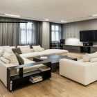 Interior Design Home Enchanting Interior Design Of Taupe Home Including Cream Colored Sofas With Low Profile Table On The Glossy Wooden Floor Nearby The Bay Windows Apartments Create An Elegant Modern Apartment With Ivory White Paint Colors