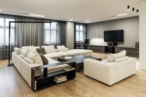 Interior Design Home Enchanting Interior Design Of Taupe Home Including Cream Colored Sofas With Low Profile Table On The Glossy Wooden Floor Nearby The Bay Windows Apartments  Create An Elegant Modern Apartment With Ivory White Paint Colors