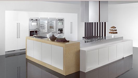 Ultra Modern Furnished Enchanting Ultra Modern Kitchen Designs Furnished With Snow White Kitchen Islands And Cabinet Set From Tecnocucina Kitchens Elegant Modern Kitchen Design Collections Beautifying Kitchen Interior