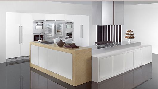 Ultra Modern Furnished Enchanting Ultra Modern Kitchen Designs Furnished With Snow White Kitchen Islands And Cabinet Set From Tecnocucina Kitchens  Elegant Modern Kitchen Design Collections Beautifying Kitchen Interior