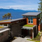 Pender Harbour Green Extraordinary Pender Harbour House With Green Roof Fantastic Lake View Rectangular Glass Window Shady Greenery And Huge Rocks Architecture Stunning Waterfront House With Lush Forest Landscape