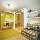 Catching Yellow Nook Eye Catching Yellow Painted Reading Nook Inside Sava Studio Home Bedroom For Teen Reflected By Wardrobe Door Decoration Fantastic Room Decorations To Make A Comfortable Living Space