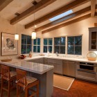 Contemporary Kitchen Beams Fabulous Contemporary Kitchen Design With Beams Ceiling Applied Skylight Window Also Cheap Kitchen Cabinets Ideas Kitchens Enchanting Cheap Kitchen Cabinets For Contemporary Kitchen Designs