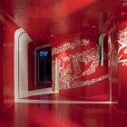 Red Colored Espacio Fabulous Red Colored Wall Of Espacio C Mixcoac By ROW Studio Coupled With Red Ceiling And Red Glossy Floor Decoration Vibrant Modern Interior Decoration For Wonderful Training Center
