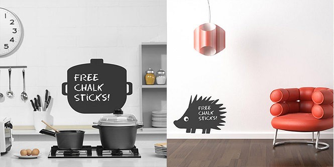 Wall Stickers Design Fantastic Wall Stickers Chalk Boards Design In Kitchen Space And Reading Space With Modern Minimalist Furniture Decoration  Unique Wall Sticker Decor For Your Elegant Residence Interiors