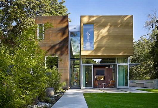 Contemporary Two For Friendly Contemporary Two Storey House For The Art Lover Completed With Green Grasses Backyard And Cement Sidewalk Pavers Dream Homes  Stunning Modern Hillside House For An Art Lovers And Family Of Six