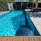 Dream Backyard Pool Gorgeous Dream Backyard In Ground Swimming Pool Idea Established With Deck And Concrete Flooring For Lounge Swimming Pool Beautiful Pool Backyard For Luxury And Fresh Backyard Look