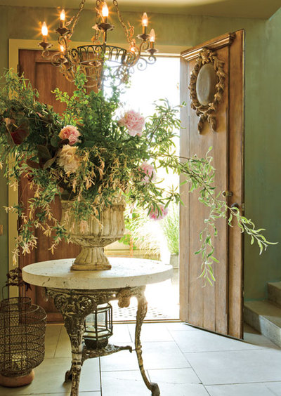 Foyer Flowers Marble Gorgeous Foyer Flowers On Modular Marble Effect Table On White Tiled Floor Completed Luxury Pendant Lamp Above The Flower Decoration  Creative Home Interior In Various Foyer Appearances