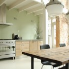 Industrial Kitchen Natural Gorgeous Industrial Kitchen Design With Natural Oak Kitchen Cupboards Paint And Concrete Countertop Also Kitchen Table Kitchens Fantastic Kitchen Cupboards Paint Ideas With Chic Cupboards Arrangements