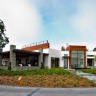 View Of Residence Gorgeous View Of The Calistoga Residence Facade With Wide Stone Terrace Space And Wide Glass Walls Decoration Extravagant Modern Home With Extraordinary Living Room And Roof Balcony