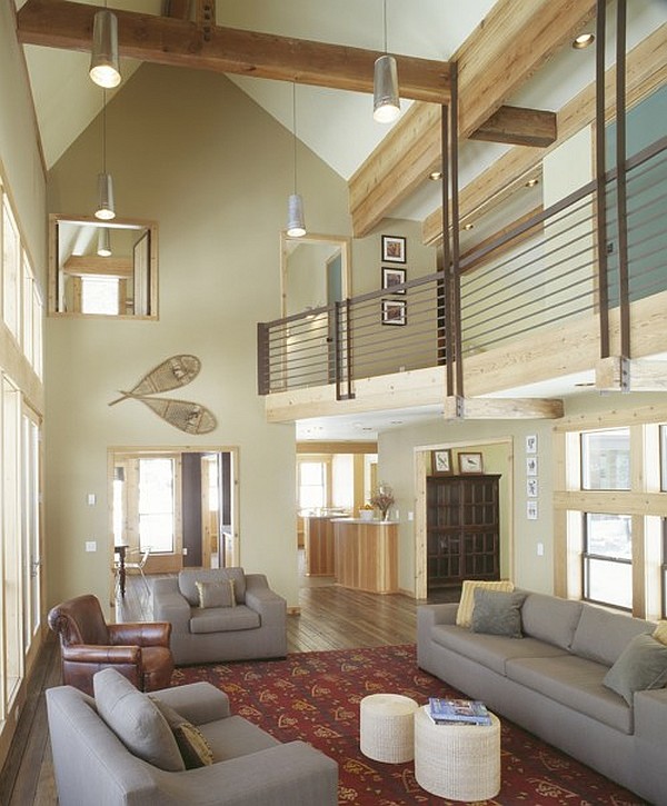Living Room Ceiling Gravy Living Room With High Ceiling Lamps Kitchen Design That Red Carpet Feat White Coffee Table Between Brown And Steel Sofas Decoration Artistic High Ceiling Decorating In Bright Room Interior Style