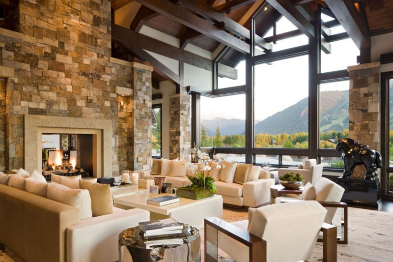 Living Sofas Color Great Living Sofas With Cream Color Of Design In Willoughby Way Residence That Planter Giving Fresh The Room Interior Design Elegant Rustic House Using Soft Color And Wood Combinations