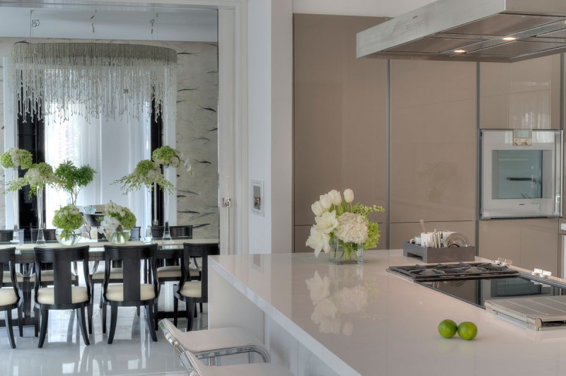 Kitchen Table Planters Imposing Kitchen Table Design With Planters Under The Pendant Lamps At The The Reserve At Al Barari Residence Decoration Magnificent Furniture And Unique Decoration In Sophisticated Villa