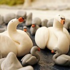 Christmas Decoration Most Impressive Christmas Decoration Of World Most Expensive Gingerbread House Utilized The Cute White Ducks Family Miniature Decoration Adorable House Decoration In Gingerbread House For Special Christmas