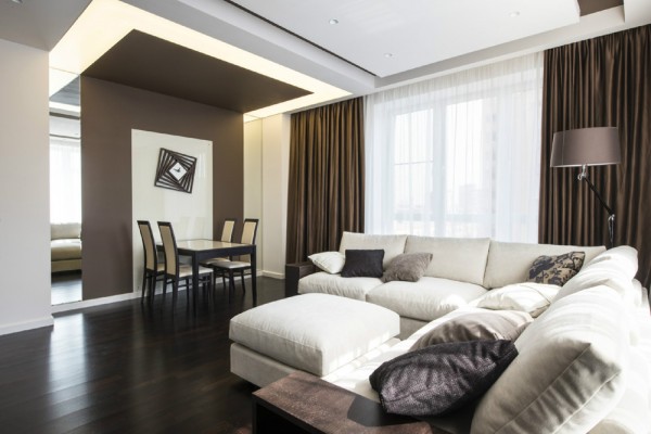 Home Interior Home Impressive Home Interior In Taupe Home Decor Scheme Including White Sofas And Versatile Coffee Table On The Glossy Wooden Board Flooring Apartments  Create An Elegant Modern Apartment With Ivory White Paint Colors