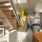 White Modular On Impressive White Modular Pendant Light On White Painted Ceiling Beside Wooden Staircase Inside Euclid Avenue House Decoration Amazing House Plant Decor With A Modern Taste In Urban Residence