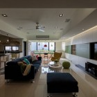 Modern House Living Large Modern House Interior Showing Living Room Involving Dark Sofa Ottoman And Oval Shaped Coffee Table Bedroom Simple Color Decoration For A Creating Spacious Modern Interiors
