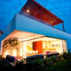 Casa Seta Exterior Lavish Casa Seta Home Design Exterior With Modern Small Decoration Used Stylish Lighting Design And Green Landscaping Ideas Dream Homes Lively Colorful House Creating Energetic Ambience