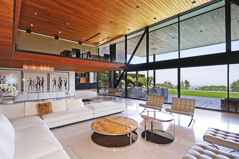 Living Room Beverly Lavish Living Room Design In Beverly Hills Mansion With White Colored Sectional Sofa And Circle Shaped Metallic Chair Architecture  Stunning Beverly Hills House With Modern Interior Decorating Ideas