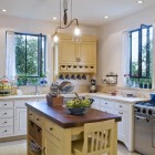 Mediterranean Kitchen Small Lavish Mediterranean Kitchen With Vintage Small Kitchen Island Ideas Shiny Pendant Light Sophisticated Kitchen Appliances Square Mirror Shiny Ceiling Lights Kitchens Elegant Small Kitchen Island Ideas To Grant A Fancy Dishing Spot