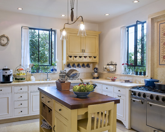 Mediterranean Kitchen Small Lavish Mediterranean Kitchen With Vintage Small Kitchen Island Ideas Shiny Pendant Light Sophisticated Kitchen Appliances Square Mirror Shiny Ceiling Lights Kitchens Elegant Small Kitchen Island Ideas To Grant A Fancy Dishing Spot