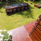 Wooden Table Casa Long Wooden Table In The Casa Kolonihagen Norway Outdoor Dining Space With Wooden Chairs On Grass Yard Dream Homes Stunning Holiday House Design As Best Choice For Spending Summer Holiday