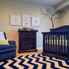 Navy Mixed Cream Luxurious Navy Mixed With Neutral Cream And White Painted Baby Room Completed With Black Crib Bedding For Boys Kids Room Elegant Crib Bedding For Boys With Stylish Decoration