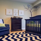 Navy Mixed Cream Luxurious Navy Mixed With Neutral Cream And White Painted Baby Room Completed With Black Crib Bedding For Boys Kids Room Elegant Crib Bedding For Boys With Stylish Decoration