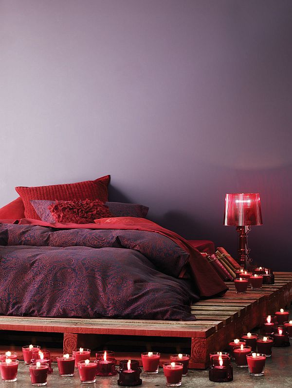 Bedroom Design Comfy Marvelous Bedroom Design Of Impressive Aura Comfy Bed Linen Bedroom With Soft Purple Colored Concrete Wall And Red Desk Lamp Bedroom  Beautiful Bed Linens From The Adorable Aura Bedroom Themes