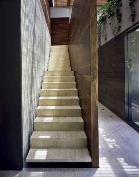 Of Floating In Marvelous Staircase Of Floating Concrete House In White Kitchens Unique Concrete House Design With Modern Cantilevered Volumes