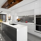 Kitchen Layout Marble Modern Kitchen Layout With Sleek Marble Floor And Compact White Kitchen Cabinet Sophisticated Kitchen Appliances White Kitchen Island Kitchens Simple How To Design A Kitchen Layout With Some Lovely Concepts