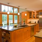 Wooden Cheap Design Modern Wooden Cheap Kitchen Cabinets Design At Contemporary Kitchen With Granite Countertop And Tile Backsplash Kitchens Enchanting Cheap Kitchen Cabinets For Contemporary Kitchen Designs