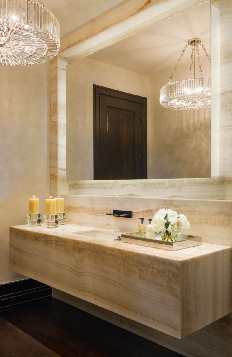 Bathroom Design Materials Modish Bathroom Design With Wooden Materials In Willoughby Way Residence That Candles Beside Flower Under The Mirror Interior Design Elegant Rustic House Using Soft Color And Wood Combinations