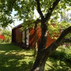 Green Trees Grass Natural Green Trees And Green Grass Yard Near Wooden Wall And Wide Glass Walls Under Flat Roof Dream Homes Stunning Holiday House Design As Best Choice For Spending Summer Holiday